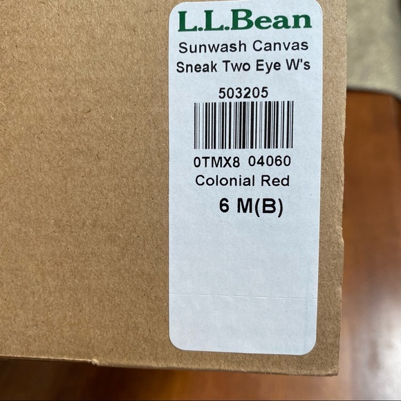 NWOT. L.L. Bean Sunwash Canvas Sneaker. 6 M - Picture 6 of 7